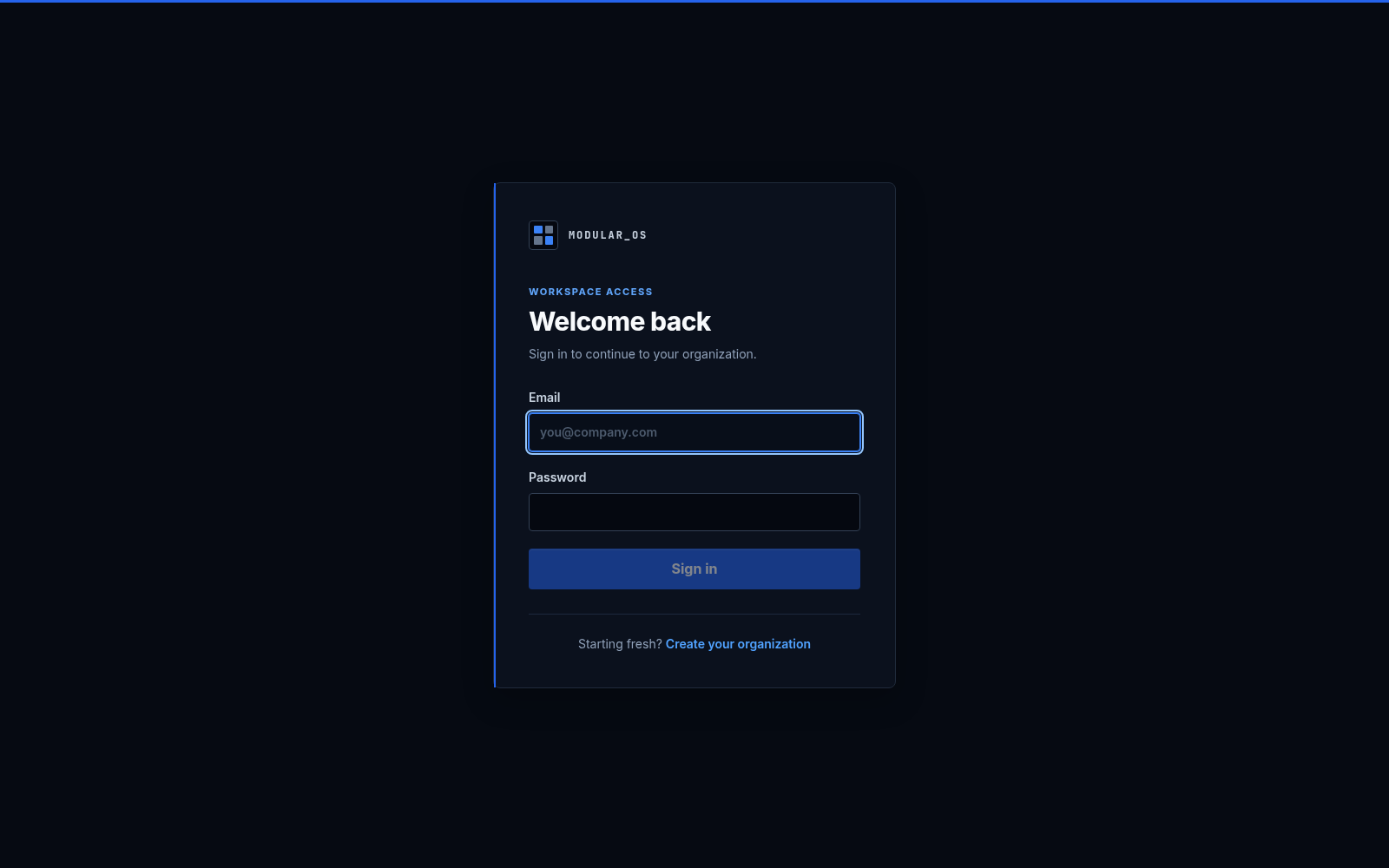 Modular OS — B2B operations suite